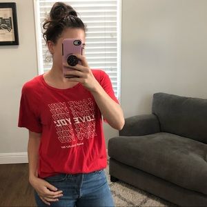 Rebecca Minkoff red “Love You” graphic tee - M